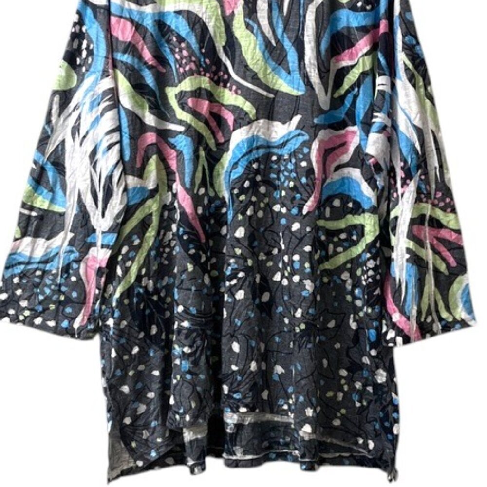 Jess & Jane Multicolor Abstract Printed Tunic Size 1X - Picture 4 of 9